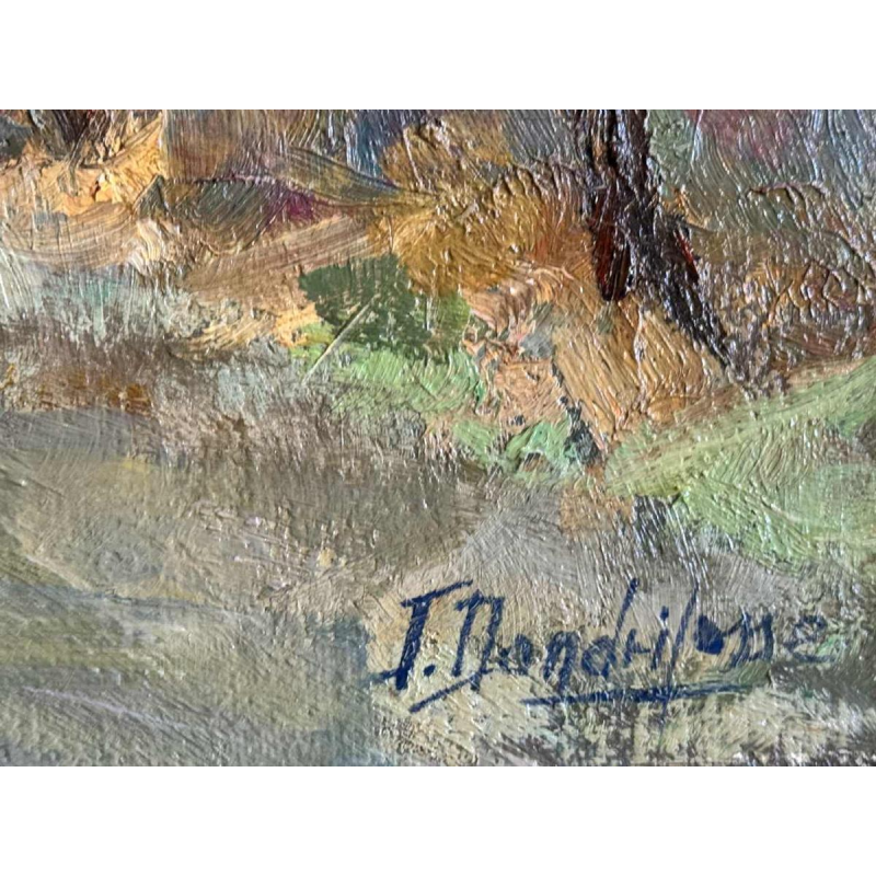 Jeanine DANDRIFOSSE: « Summer in Ardenne » painting, oil on canvas