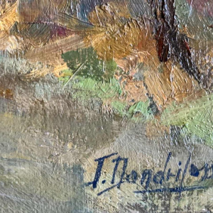 Jeanine DANDRIFOSSE : « Été en Ardennes » peinture huile sur toile