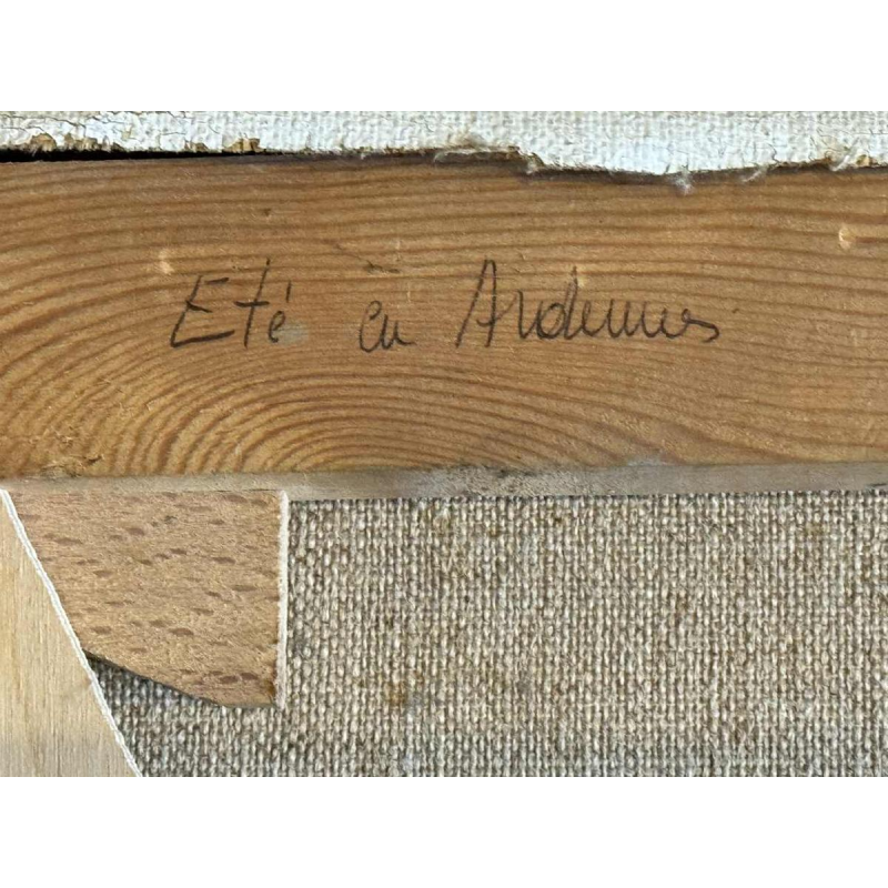 Jeanine DANDRIFOSSE: « Zomer in Ardennen » schilderij, olie op doek