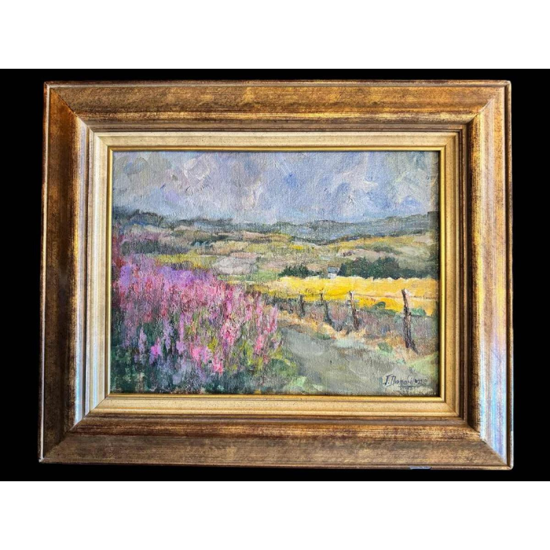 Jeanine DANDRIFOSSE: « Summer in Ardenne » painting, oil on canvas