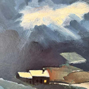 Désiré LOUETTE (1935-) : 'Voor de donkere nacht' acrylic olie