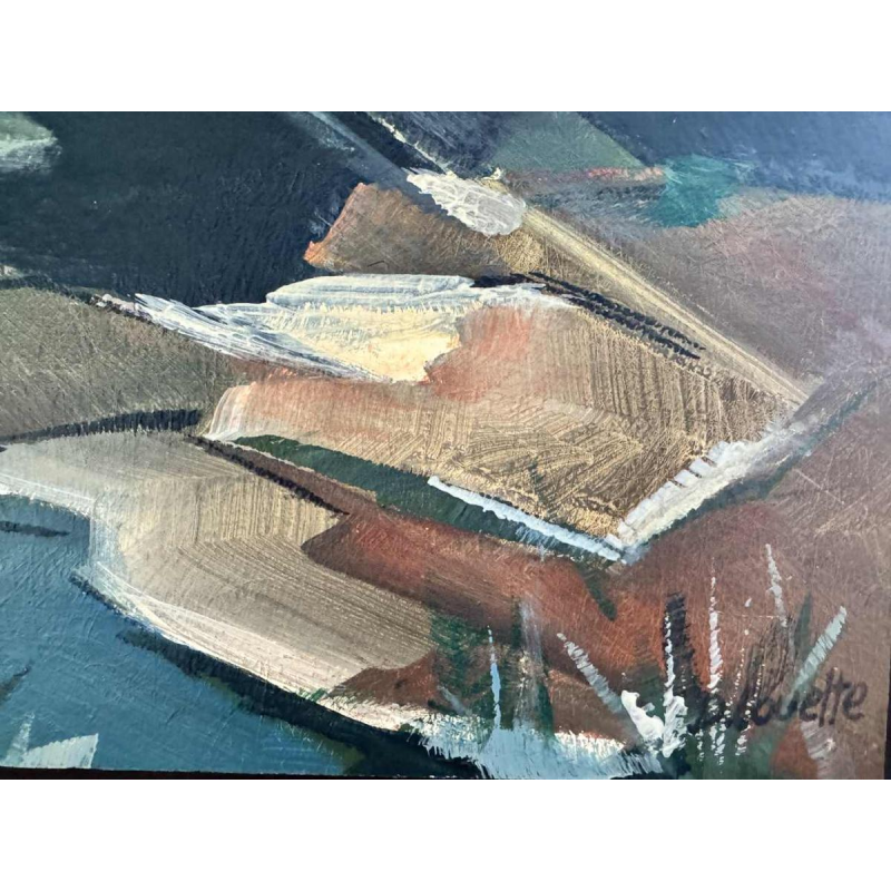 Désiré LOUETTE (1935-) : 'Voor de donkere nacht' acrylic olie