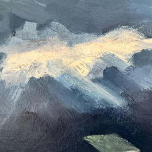 Désiré LOUETTE « Avant la nuit sombre » acrylique peinture sur panneau