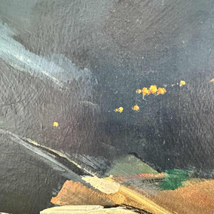 Désiré LOUETTE « Avant la nuit sombre » acrylique peinture sur panneau