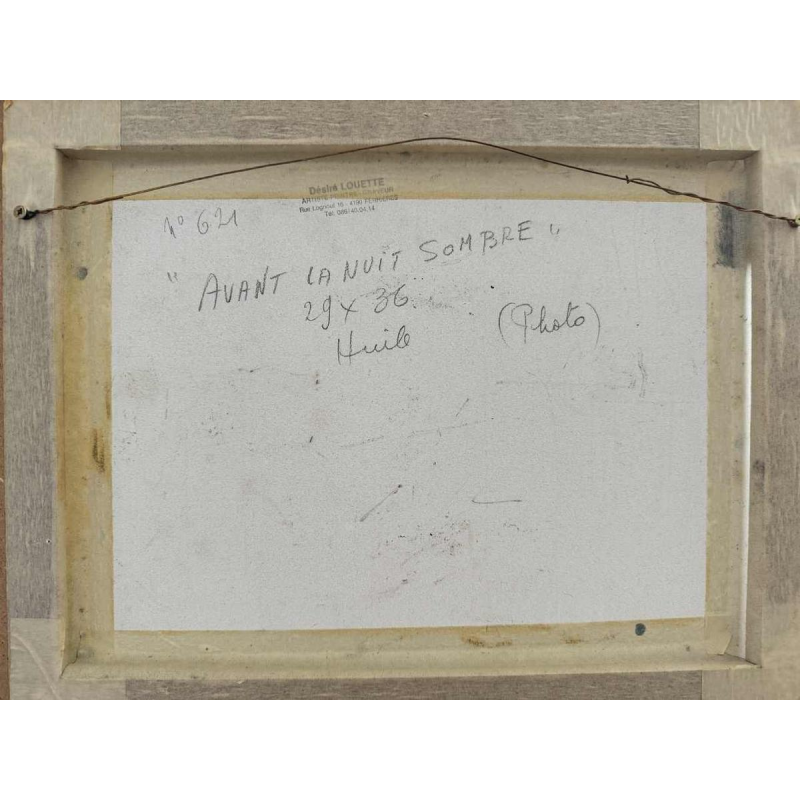 Désiré LOUETTE (1935-): « Before the dark night » acrylic