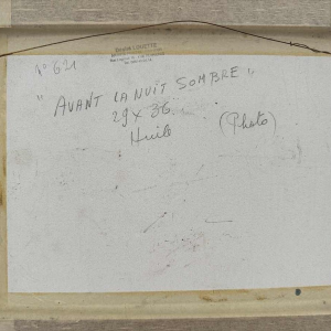 Désiré LOUETTE « Avant la nuit sombre » acrylique peinture sur panneau