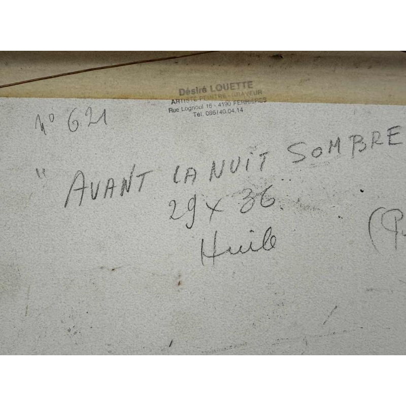 Désiré LOUETTE (1935-) : 'Voor de donkere nacht' acrylic olie