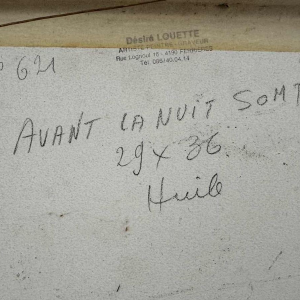 Désiré LOUETTE « Avant la nuit sombre » acrylique peinture sur panneau