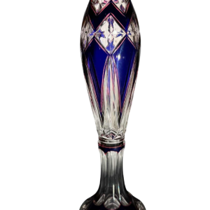 Val Saint Lambert Uiterst zeldzame "Jongen vaas" in geslepen drievoudig kristal, circa 1925