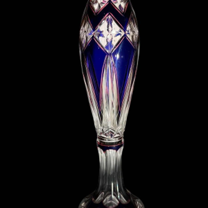 Val Saint Lambert rarissime « vase Jongen » en cristal triplé taillé époque 1925