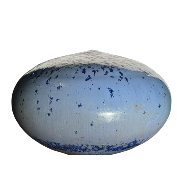 Antonio LAMPECCO, vase bleu en céramique émaillée