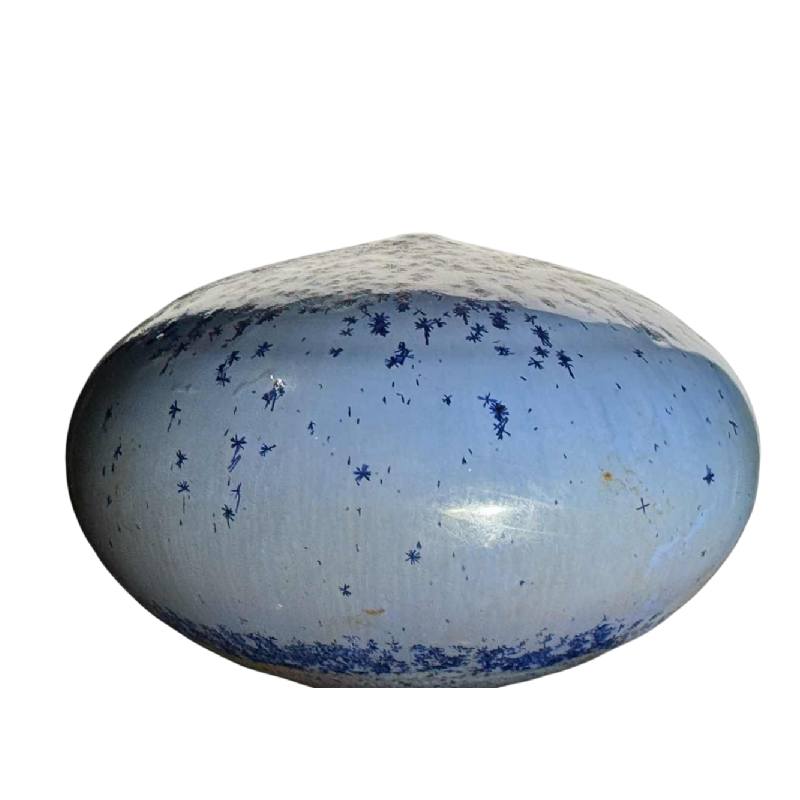 Antonio LAMPECCO, blue vase in glazed ceramic