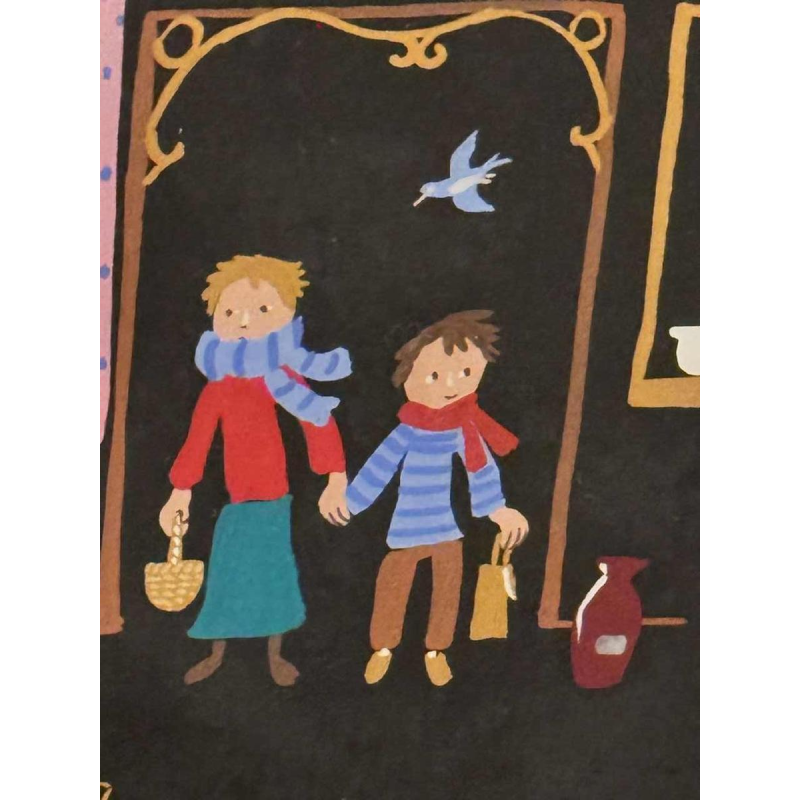 Marie-Louise BATARDY ‘Pharmacy’ gouache on paper, original work, ca 1980