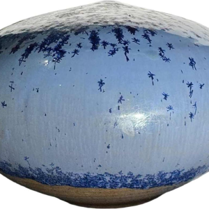 Antonio LAMPECCO, blue vase in glazed ceramic