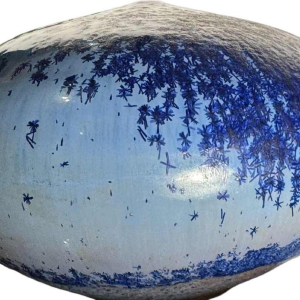Antonio LAMPECCO, blue vase in glazed ceramic