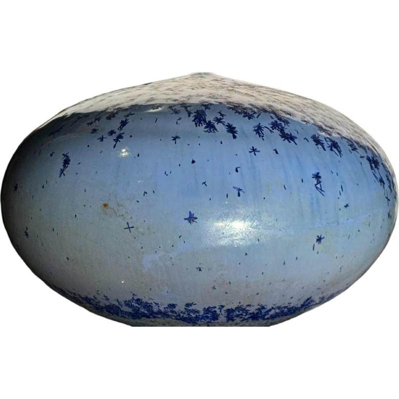 Antonio LAMPECCO, blue vase in glazed ceramic