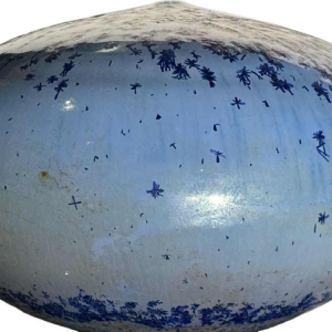 Antonio LAMPECCO, vase bleu en céramique émaillée