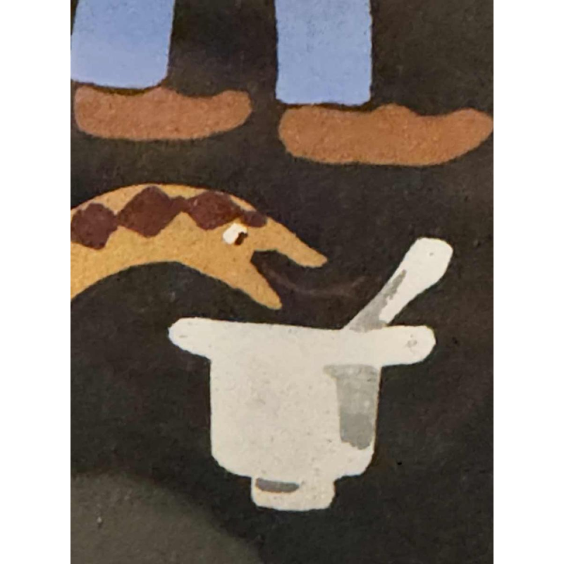 Marie-Louise BATARDY ‘Pharmacy’ gouache on paper, original work, ca 1980