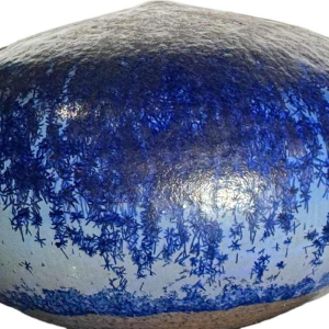 Antonio LAMPECCO, vase bleu en céramique émaillée