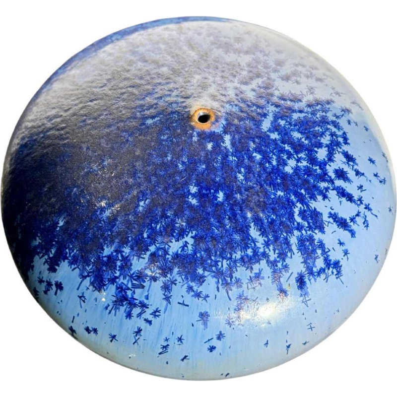 Antonio LAMPECCO, blue vase in glazed ceramic