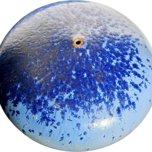 Antonio LAMPECCO, blue vase in glazed ceramic