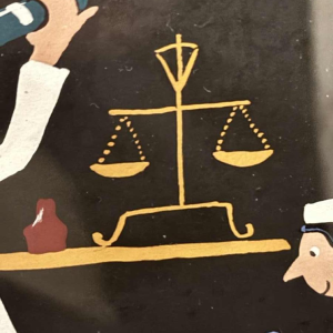 Marie-Louise BATARDY ‘Pharmacy’ gouache on paper, original work, ca 1980