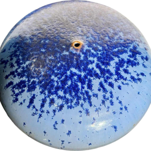 Antonio LAMPECCO, vase bleu en céramique émaillée