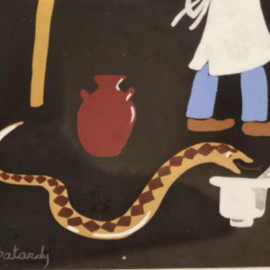 Marie-Louise BATARDY « Pharmacie » gouache sur papier, uvre originale, ca 1980