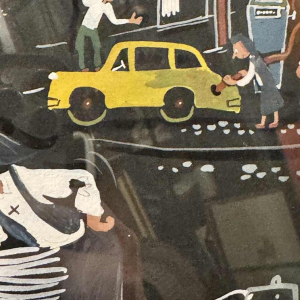 Marie-Louise BATARDY « Souvenirs » gouache sur papier, uvre originale, ca 1980