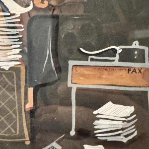 Marie-Louise BATARDY ‘Memories’ gouache on paper, original work, ca 1980