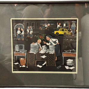 Marie-Louise BATARDY “Herinneringen” gouache op papier, origineel werk, ca 1980