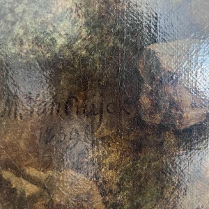 Michel T. A. Van Cuyck "Village Vista" (Grez-Doiceau?) oil on canvas 1859