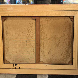 Marcel HOCQ « Dame in de rode jurk bij het circus » schilderij olie op doek