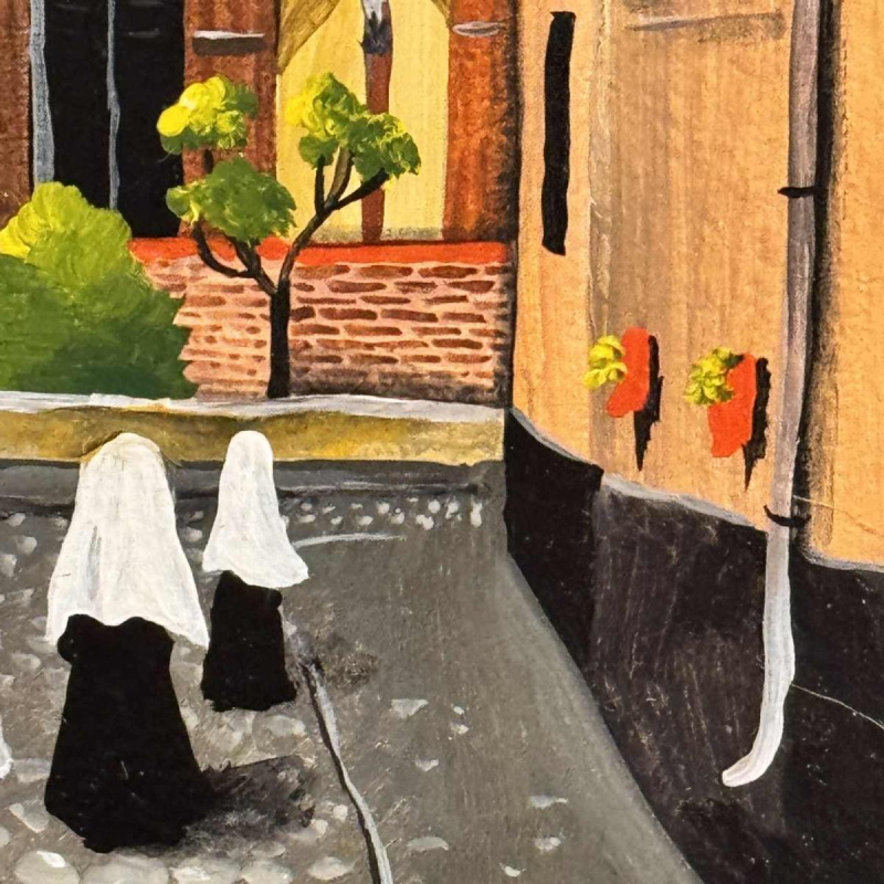 Marie-Louise BATARDY «  Begijnschap van Diest II » schilderij olie