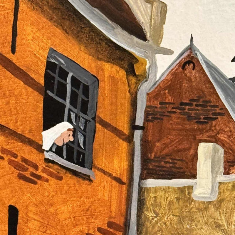 Marie-Louise BATARDY Béguinage de Diest II' peinture huile