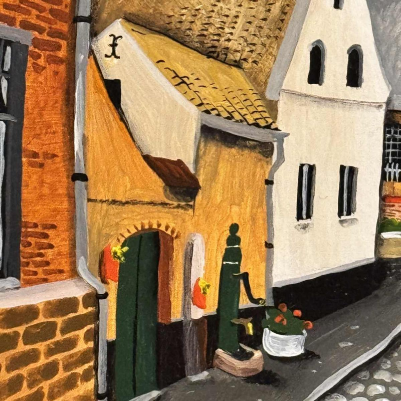 Marie-Louise BATARDY « Beguinage of Diest II » painting oil