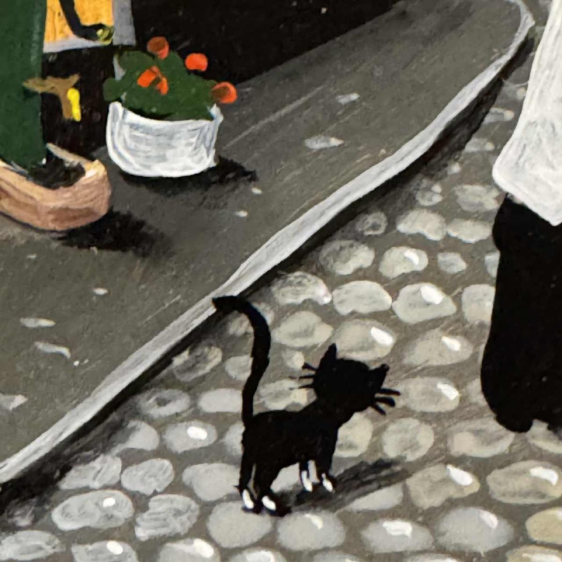 Marie-Louise BATARDY Béguinage de Diest II' peinture huile