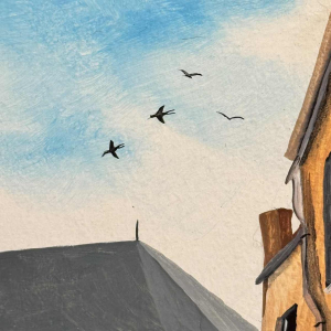 Marie-Louise BATARDY « Beguinage of Diest II » painting oil