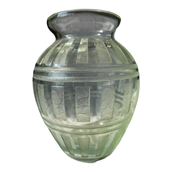 DAUM Nancy art deco engraved vase