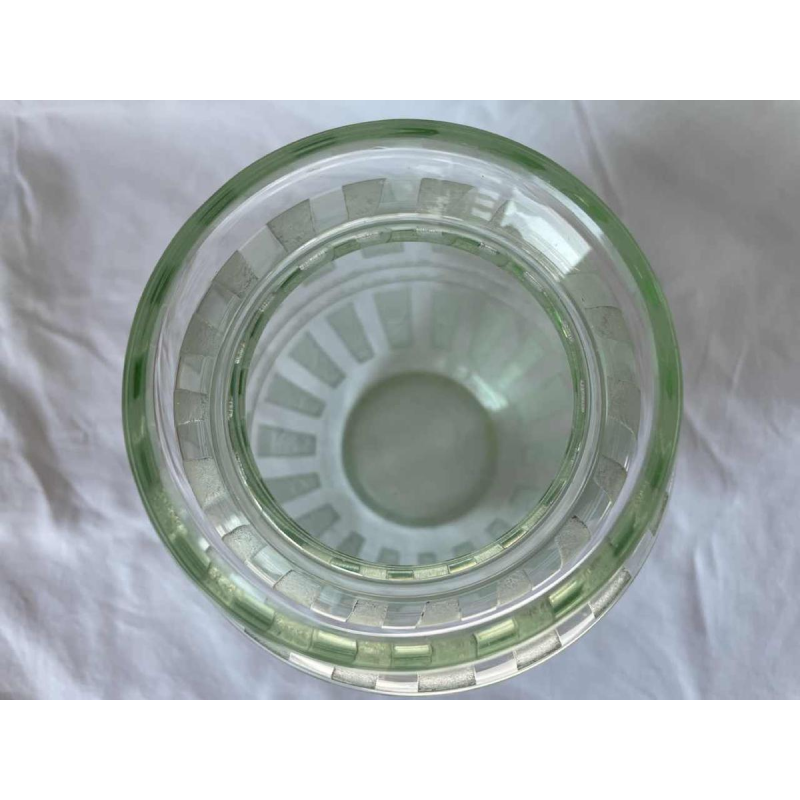 Vase DAUM Nancy art deco en verre gravé