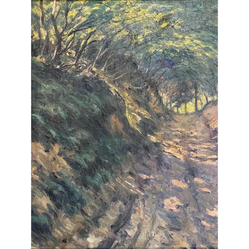 Eugène COLIGNON « Undergrowth in summer » painting oil on canvas