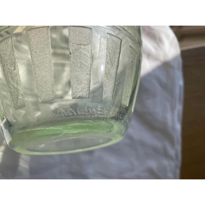 DAUM Nancy art deco engraved vase