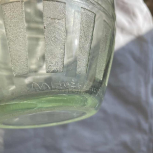 DAUM Nancy art deco engraved vase