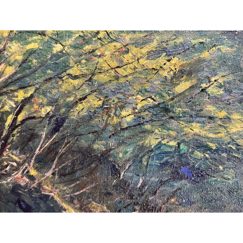 Eugène COLIGNON « Undergrowth in summer » painting oil on canvas