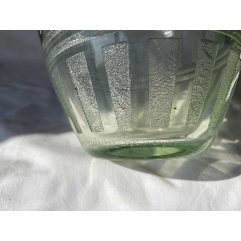 DAUM Nancy art deco engraved vase
