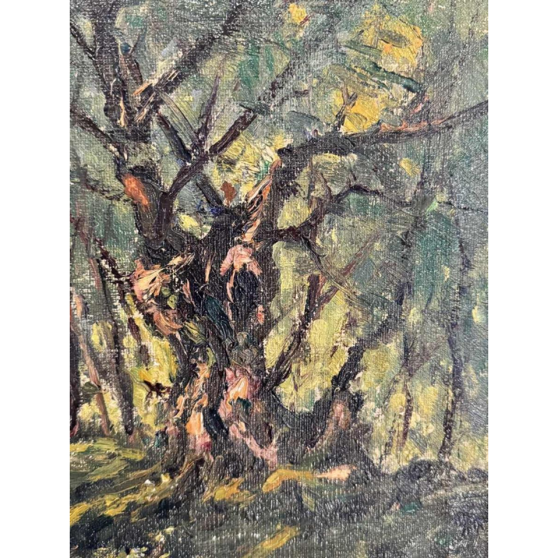 Eugène COLIGNON « In de zomer in het kreupelhout » schilderij olie op doek
