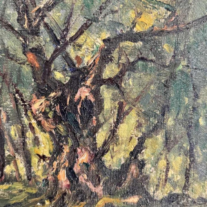 Eugène COLIGNON « Undergrowth in summer » painting oil on canvas