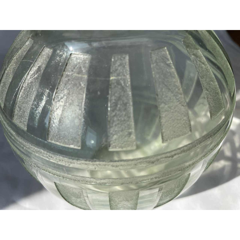 DAUM Nancy art deco engraved vase