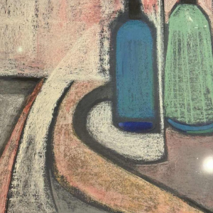 Odette COLLON: « Abstractie en sifons » pastel, abstract schilderij