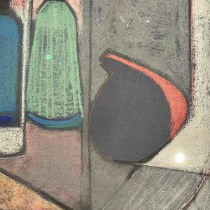 Odette COLLON: « Abstraction et syphons » pastel, tableau abstrait